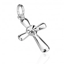 Pendant made of 925 silver - Latin cross with heart