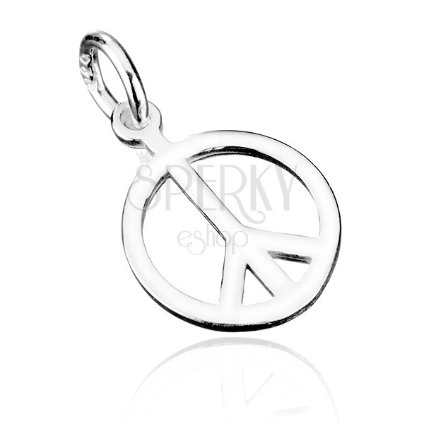 Silver pendant - peace symbol 