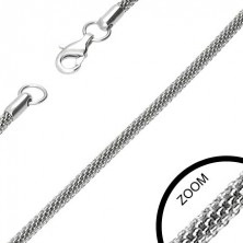 Stainless steel chain - tiny rings, netted motif