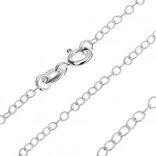 Chain made of 925 silver - simple shiny eyelets, 1,7 mm