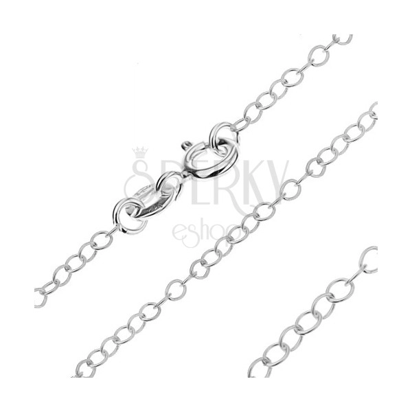 Chain made of 925 silver - simple shiny eyelets, 1,7 mm