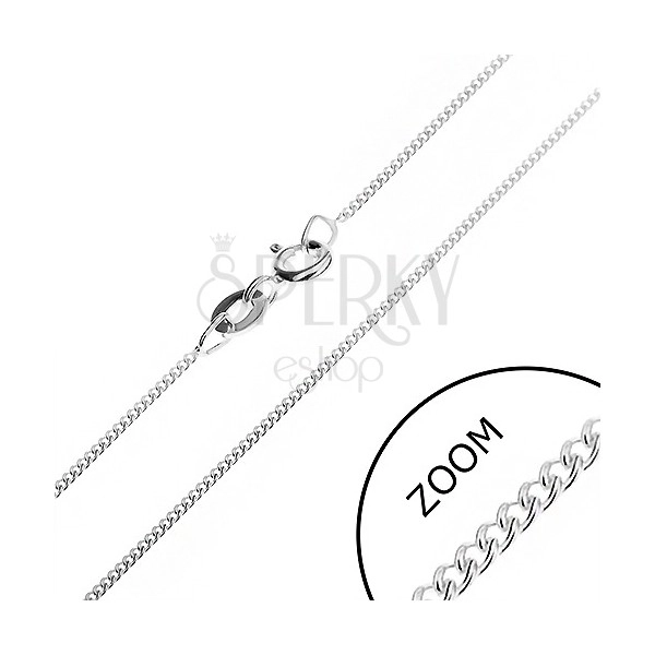 Fine chain made of 925 silver - dense eyelets, 1,2 mm