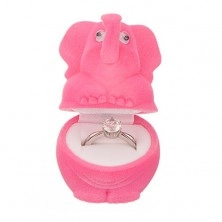 Gift box for jewel - pink elephant