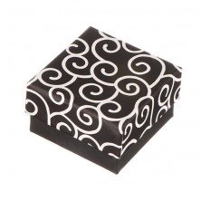 Little box for earrings - black with twisted motif