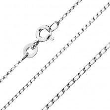 Chain made of 925 silver - smooth oblong eyelets, 1 mm