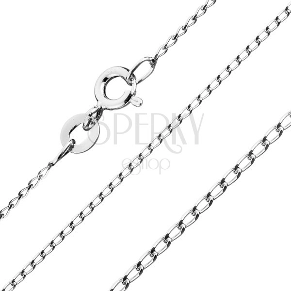 Chain made of 925 silver - smooth oblong eyelets, 1 mm