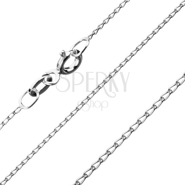 Chain made of 925 silver - round oblong eyelets, 0,8 mm