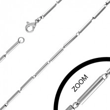 Stainless steel chainlet - thin silver cylinder links