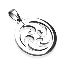 Stainless steel whirl wind pendant