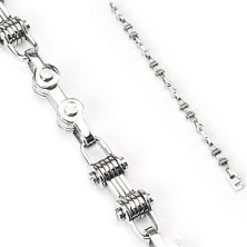 Surgical steel bracelet with pulleys