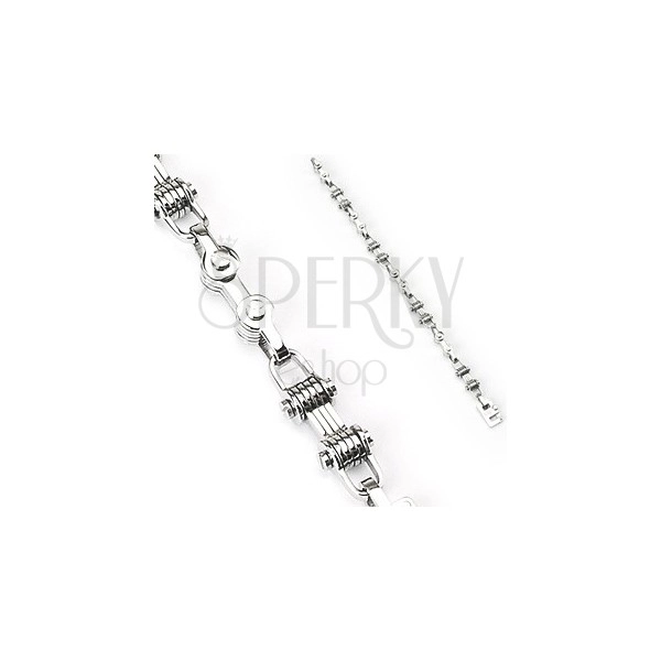 Surgical steel bracelet with pulleys
