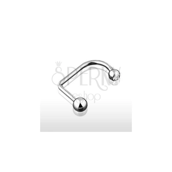Lip and chin lippy loop with balls 4/5 mm