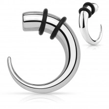 Stainless steel expander - hook of silver colour with rubber bands of black colour