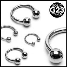Titanium horseshoe piercing with ball beads