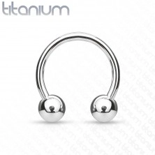 Titanium horseshoe piercing with ball beads