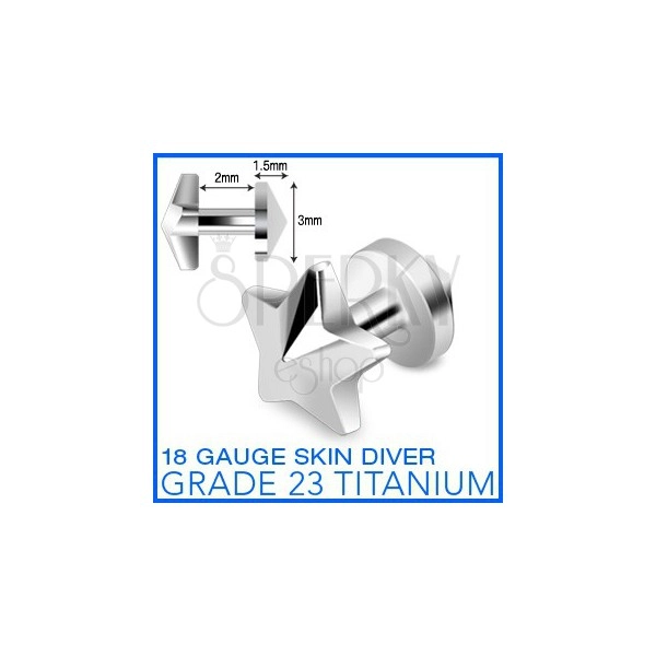 Titanium "skin diver" implantate with star