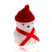 Ring gift box, snowman with red cap