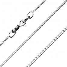 Chain made of curled round links, 925 silver, width 0,8 mm, length 460 mm