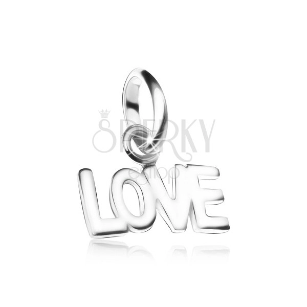 Pendant with inscription "LOVE" made of 925 silver