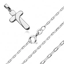 Necklace - chain and pendant with round arms, 925 silver