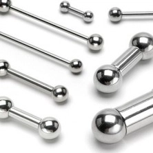 Piercing made of stainless steel, barbell, glossy smooth surface