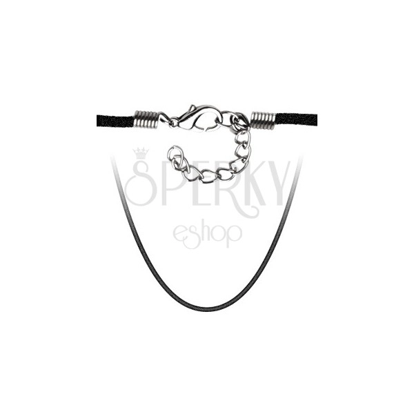 Velvet string for pendant in black colour, adjustable length