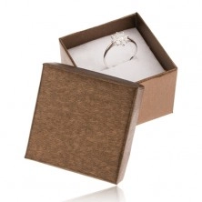Matt gift box for ring, earrings and pendant in bronze shade