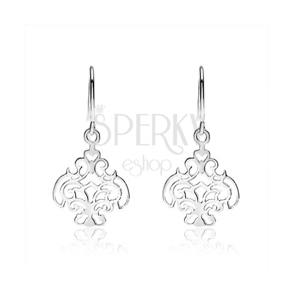 925 silver earrings, carved ornaments, afrohooks