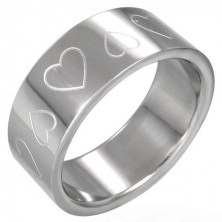 Heart stainless steel ring