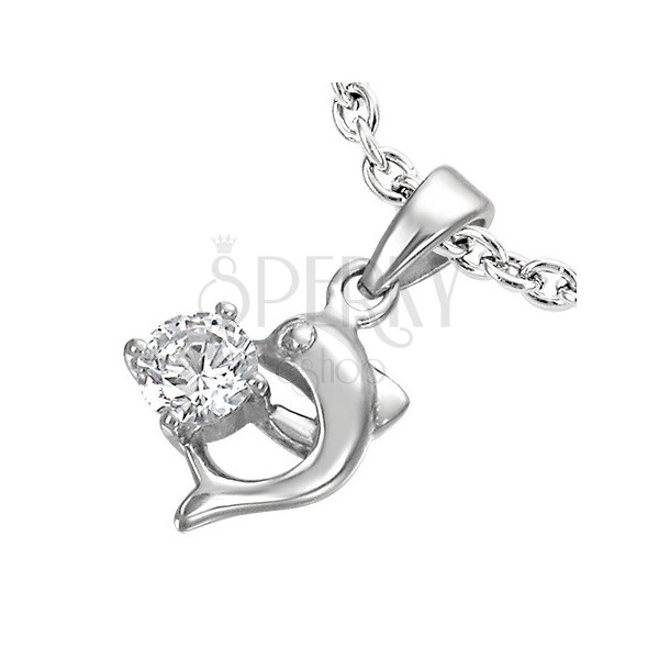 Stainless steel dolphin pendant