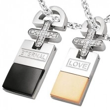 Set of stainless steel pendants - ETERNAL LOVE