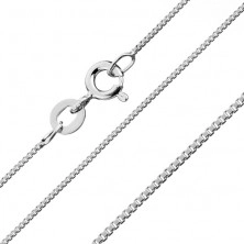 Chain made of squares joined at right angles, 925 silver, 1,1 mm