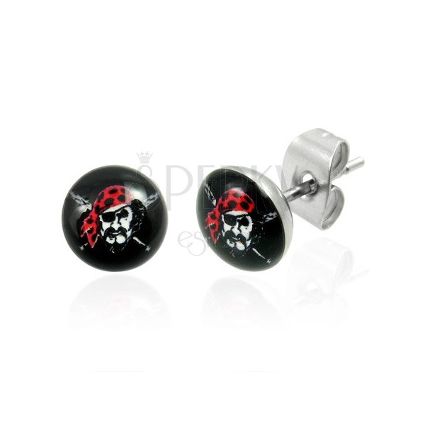 Stainless steel earrings - pirate