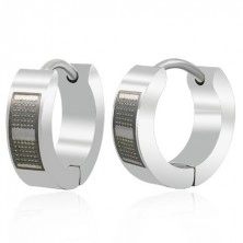 Stainless steel earrings - dotts in rectangle