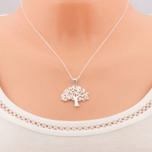925 silver necklace, chain and pendant - big spreading tree of life