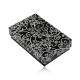 Gift box for set or necklace - black with white imprint of ornaments