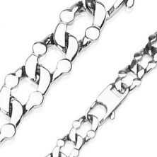 Flat stainless steel chain - big links