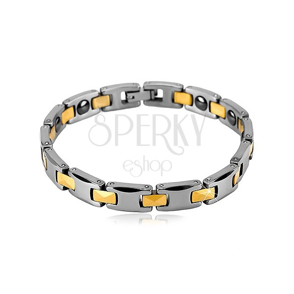 Magnetic pure tungsten buying link bracelet with 8 high quality magnet,free UK delivery,Unisex,birthday gift,anniversary gift,tungsten bracelet