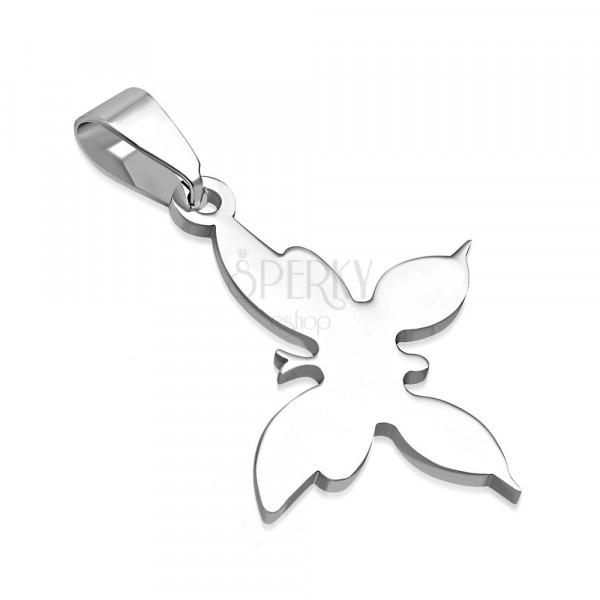 Butterfly pendant made of steel