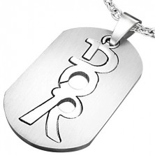 Stainless steel pendant - dog tag, DOR