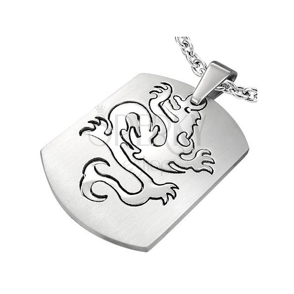 Stainless steel dog tag - Dragon