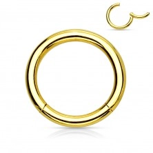 Steel nose or ear piercing, simple shiny circle, 1,6 mm