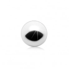 Replacement piercing ball, stainless steel in silver colour