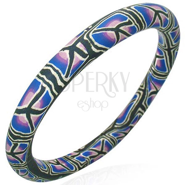 Fimo bracelet with tree trunk pattern