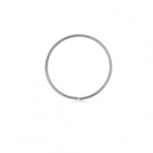 9K white gold piercing - shiny thin band, smooth surface