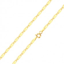 585 gold chain - vertically connected oval and oblong rings, rectangle, 500 mm