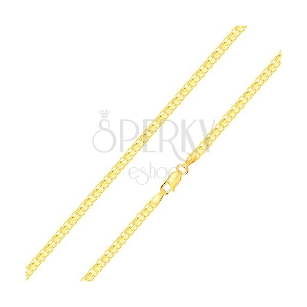 585 yellow gold chain – alternately connected eyelets, 450 mm