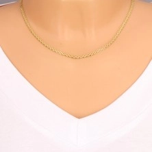 585 yellow gold chain – alternately connected eyelets, 450 mm