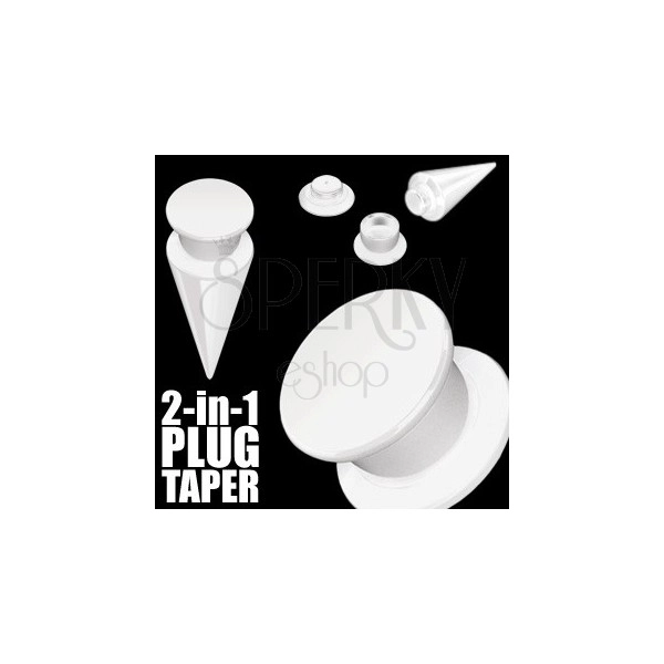 Taper and plug 2 in 1 white