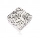 Black-white box for a ring or earrings - motif of roses in bloom